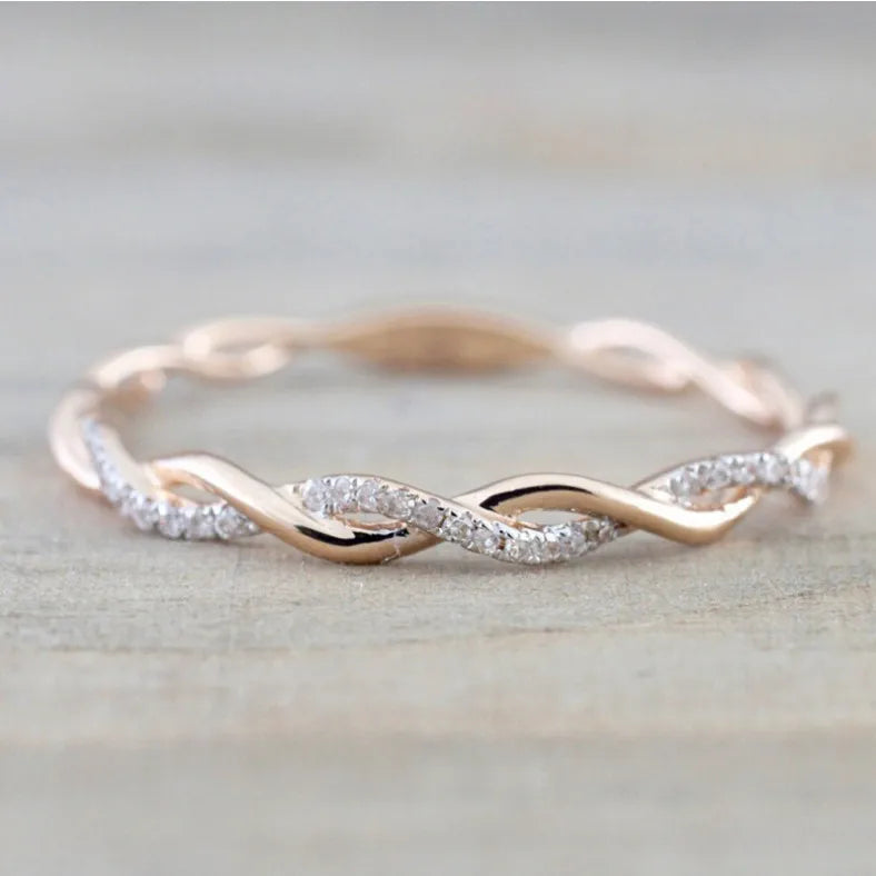 Bague Acier Inoxydable Simple Tendance | Tempérament Élégant | Fiançailles Mariage | Bijou Femme