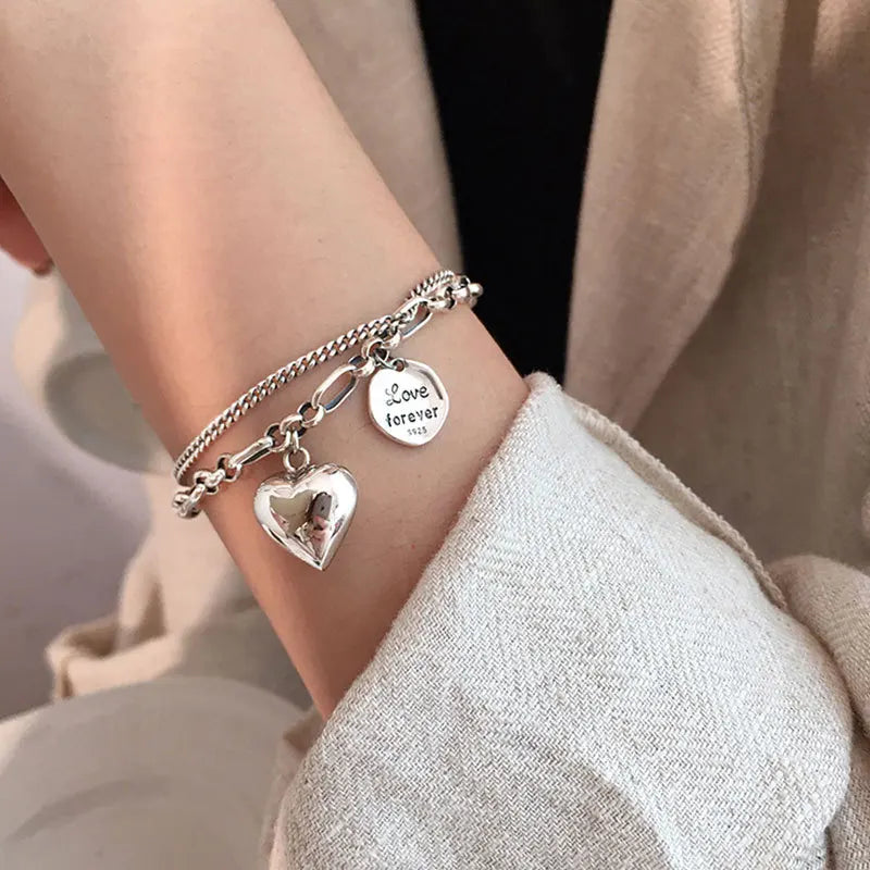 Bracelet à breloques en argent 925 pour femme | Zircon