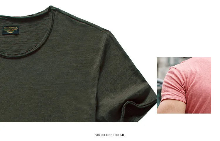 T-Shirt Homme 100% Coton | Col Rond | Manches Courtes | Uni Casual | Doux & Confortable | Été