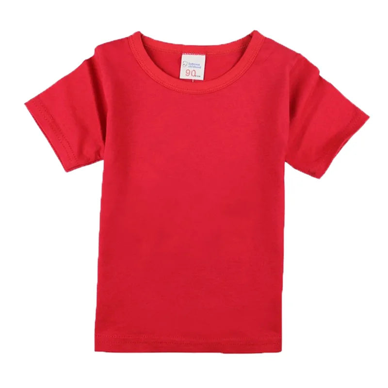 Boys Long Sleeve T-Shirts For Children Spring Autumn Pure Color T-shirt Cotton 1-15T Kids Clothing Baby Girls Tops Tees Clothes
