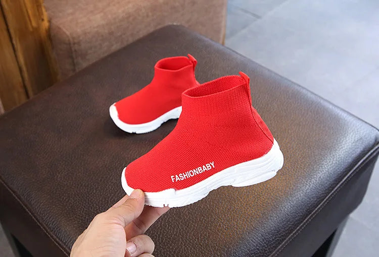 Autumn Summer Kids Sneakers Children Casual Shoes Slip-on Breathable Kids Socks Shoes Non-slip Snow Boots Boys Girls Sport Shoes