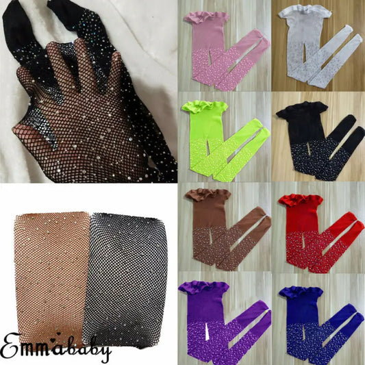Fashion Kids Girls Sequin Mesh Fishnet Tights Stockings Children High Stockings (More than 20PCS discounts)