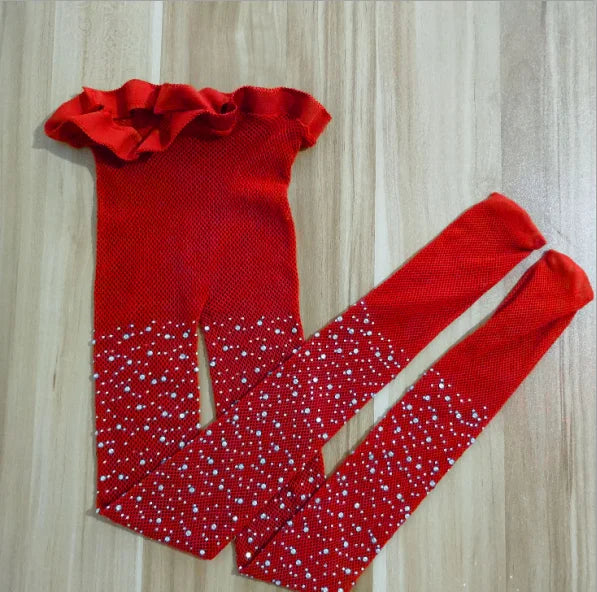 Fashion Kids Girls Sequin Mesh Fishnet Fish Net Pantyhose Tights Stockings Children High Stockings (More than 20PCS discounts)
