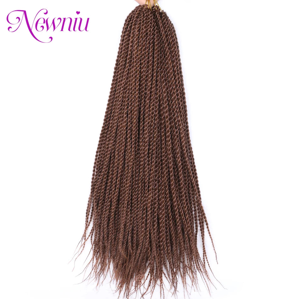 Tresses Crochet Senegalese Twist Synthétiques Ombre | Box Braids | Extensions Cheveux | Femme
