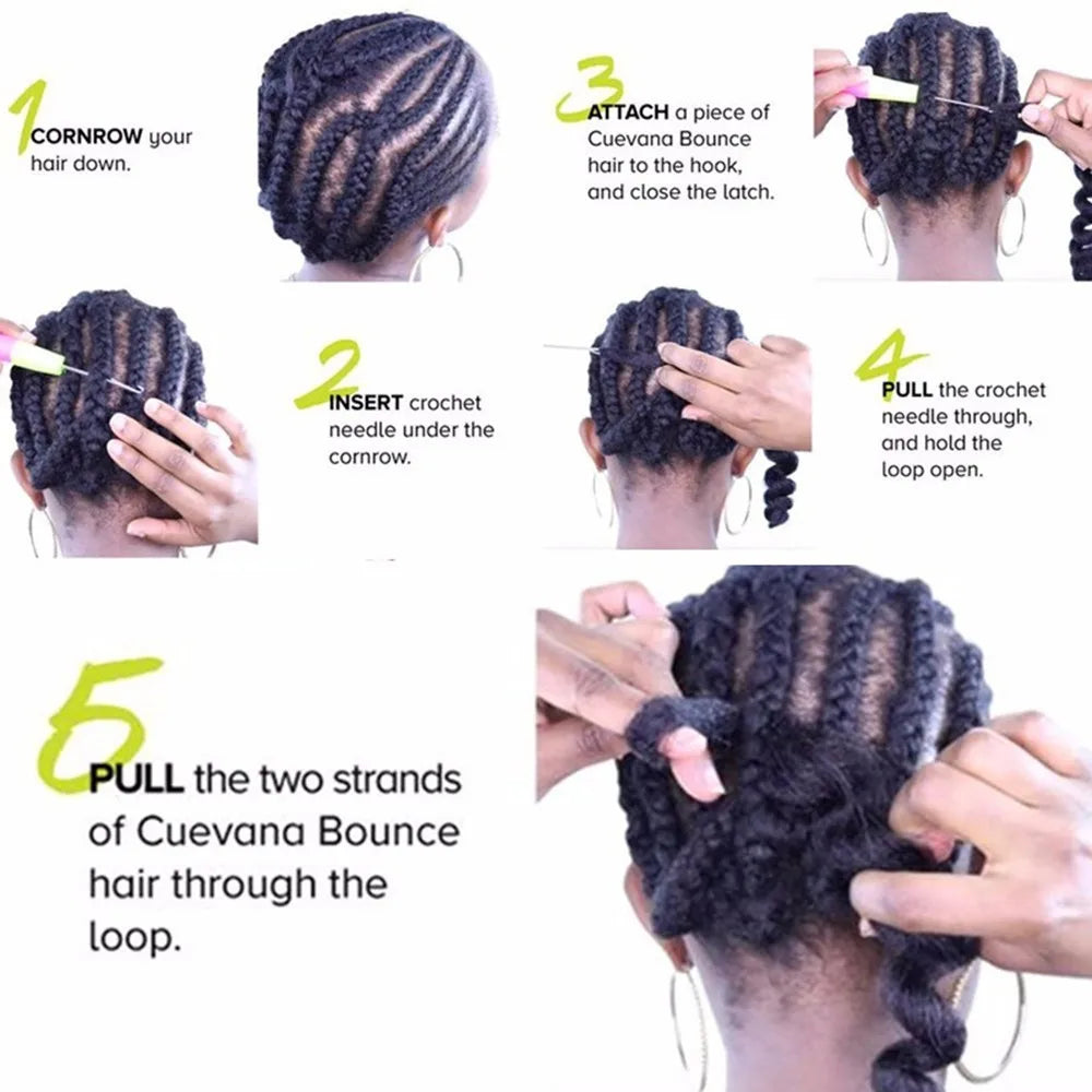 Perruque Headband Tresses Africaines Synthétique | 3 Brins | Queue de Cheval | Couvre-Cheveux | Fibre | Femme