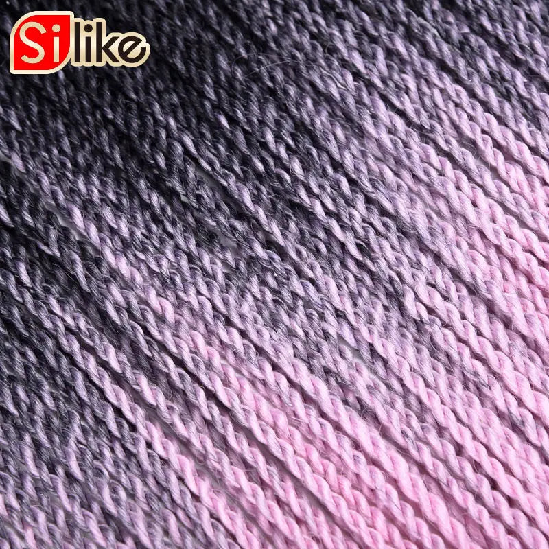 Tresses Crochet Senegalese Twist Ombre | 24 Pouces | 24 Racines/Pack | Synthétique | Femme