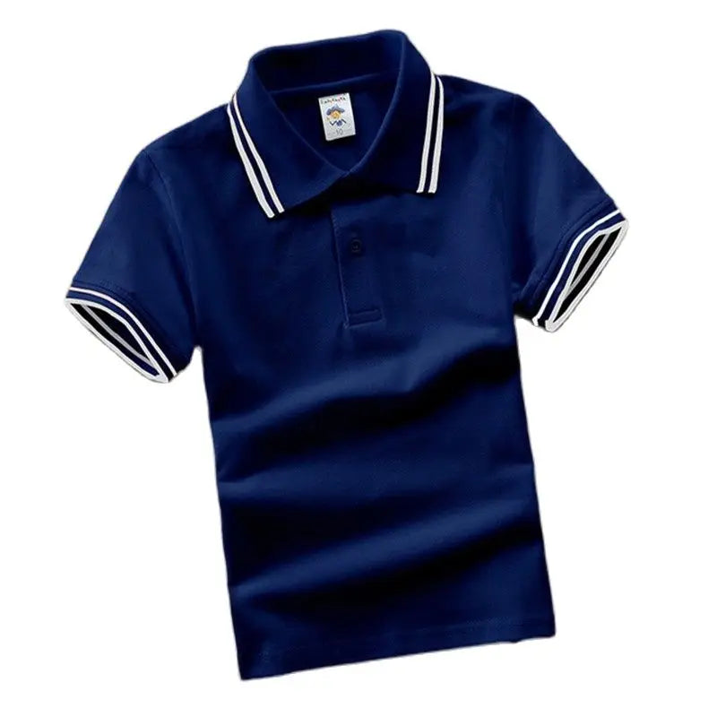 Boys T-Shirt Summer Fashion Cartoon Bear Embroidery School Clothes Little Girls Polo Shirts 3-8 Years Tops Toddler Sportswear