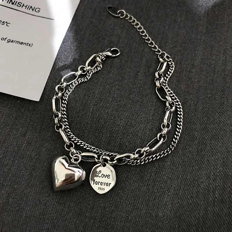 Bracelet à breloques en argent 925 pour femme | Zircon