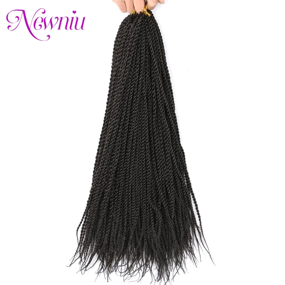 Tresses Crochet Senegalese Twist Synthétiques Ombre | Box Braids | Extensions Cheveux | Femme