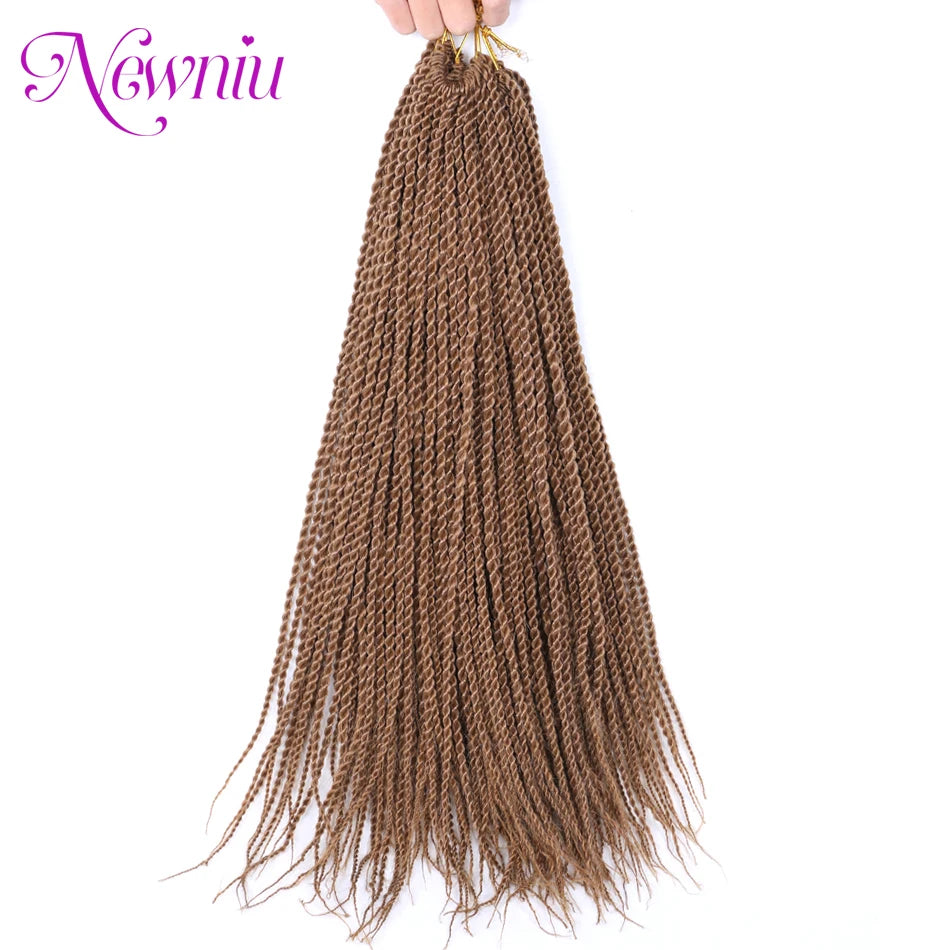 Tresses Crochet Senegalese Twist Synthétiques Ombre | Box Braids | Extensions Cheveux | Femme