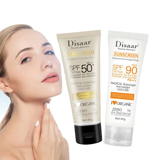 Crème Solaire Corps & Visage SPF 90 | Éclaircissante | Anti-Âge Contrôle Sébum | Hydratante