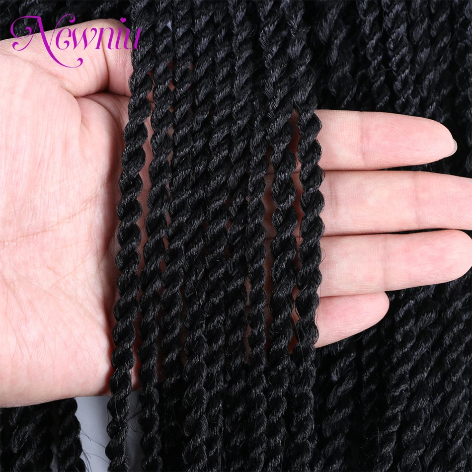 Tresses Crochet Senegalese Twist Synthétiques Ombre | Box Braids | Extensions Cheveux | Femme