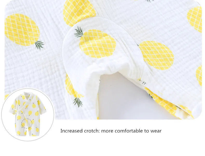 Baby Clothes Newborn Jumpsuit Girls Boys Muslin Cotton Long Sleeve Romper 0-24M