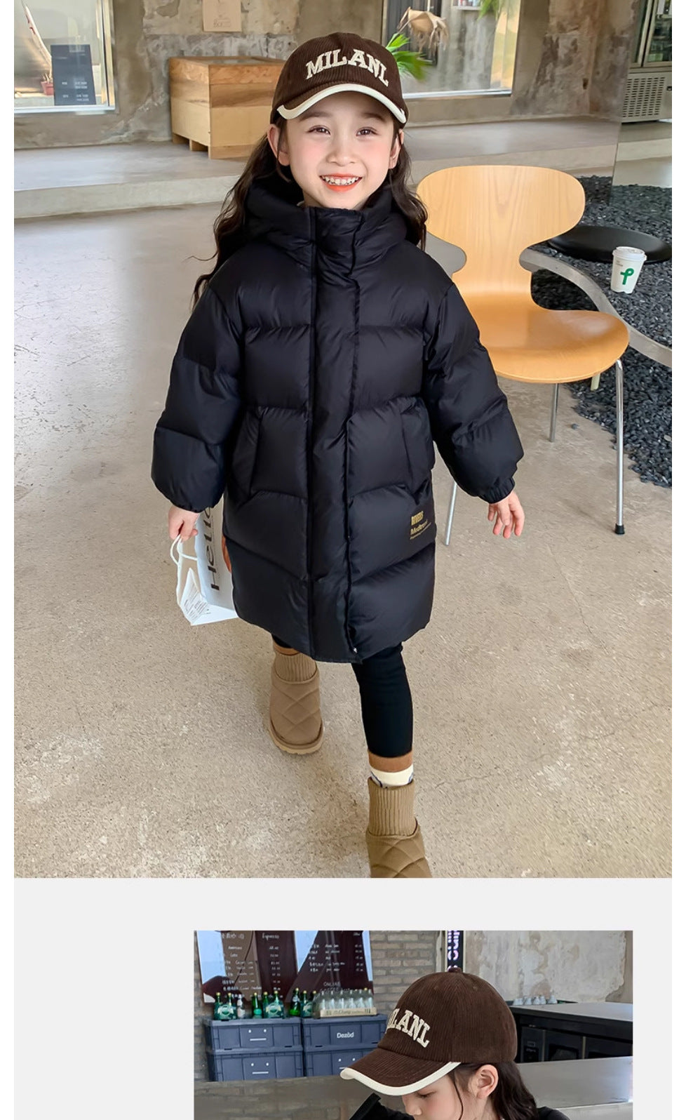 Doudoune Fille -30°C | Imperméable Brillante Capuche | Parka Chaude Enfant 5-14 Ans Hiver