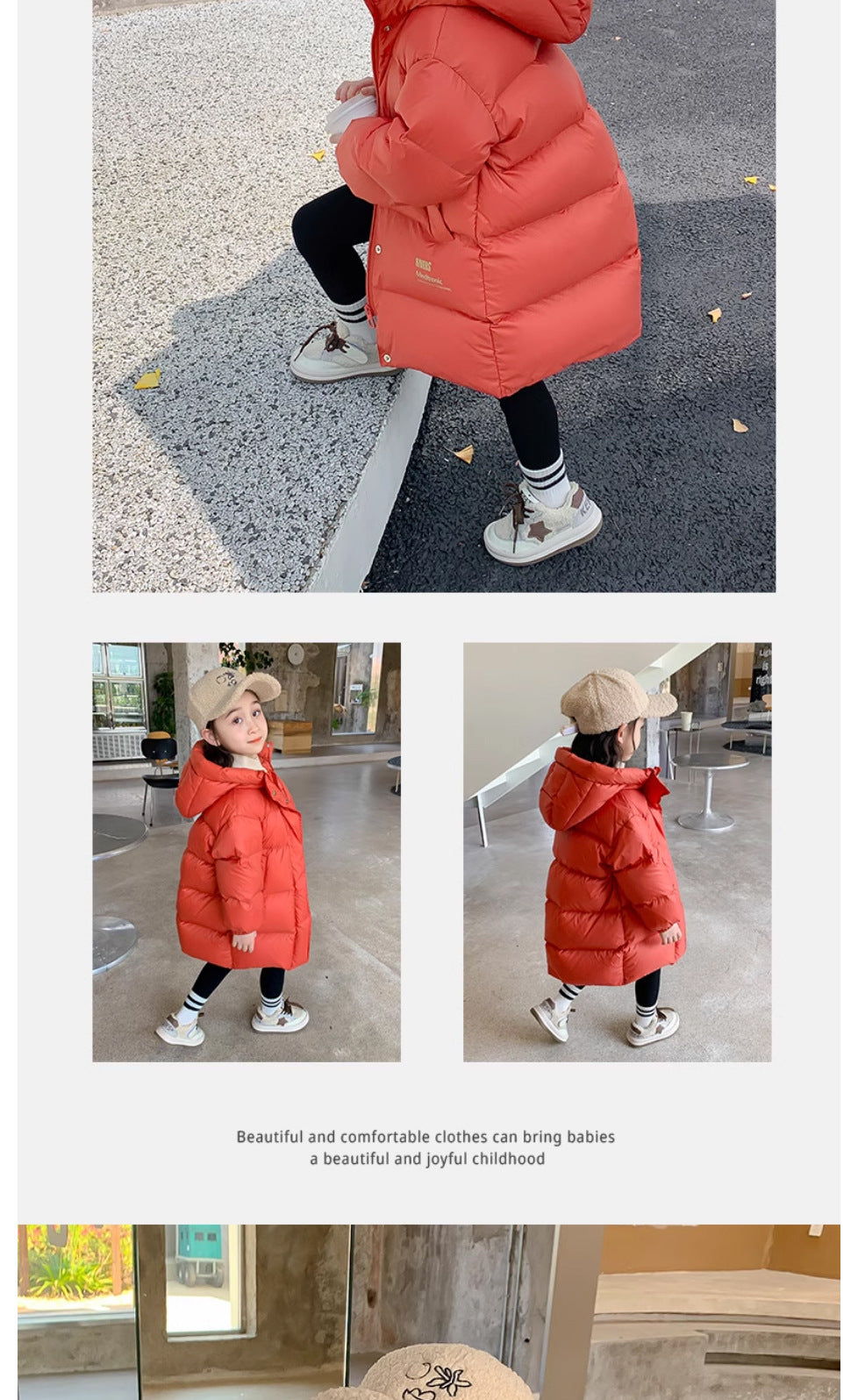 Doudoune Fille -30°C | Imperméable Brillante Capuche | Parka Chaude Enfant 5-14 Ans Hiver