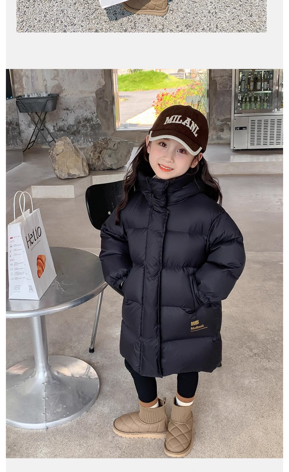 Doudoune Fille -30°C | Imperméable Brillante Capuche | Parka Chaude Enfant 5-14 Ans Hiver