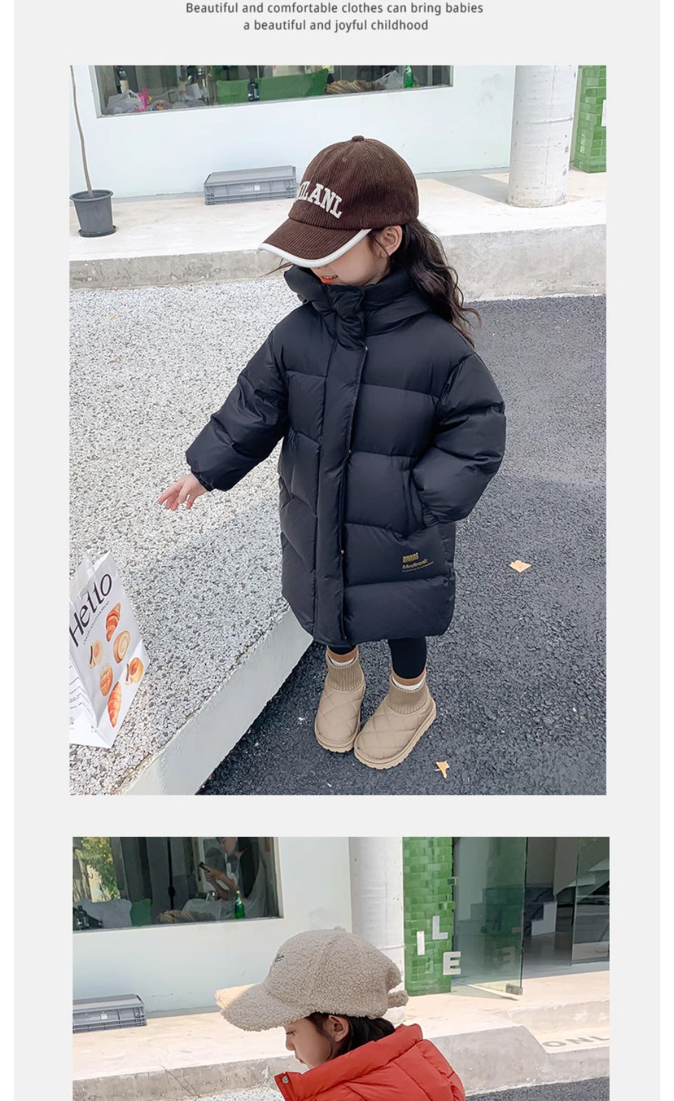 Doudoune Fille -30°C | Imperméable Brillante Capuche | Parka Chaude Enfant 5-14 Ans Hiver