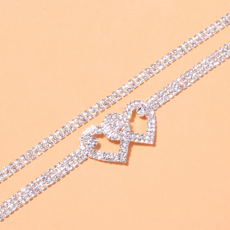 Bracelet de Cheville Zircone Cubique Éblouissant | Argent | Chaîne Pied | Sandales Nu-Pieds | Bijou Femme