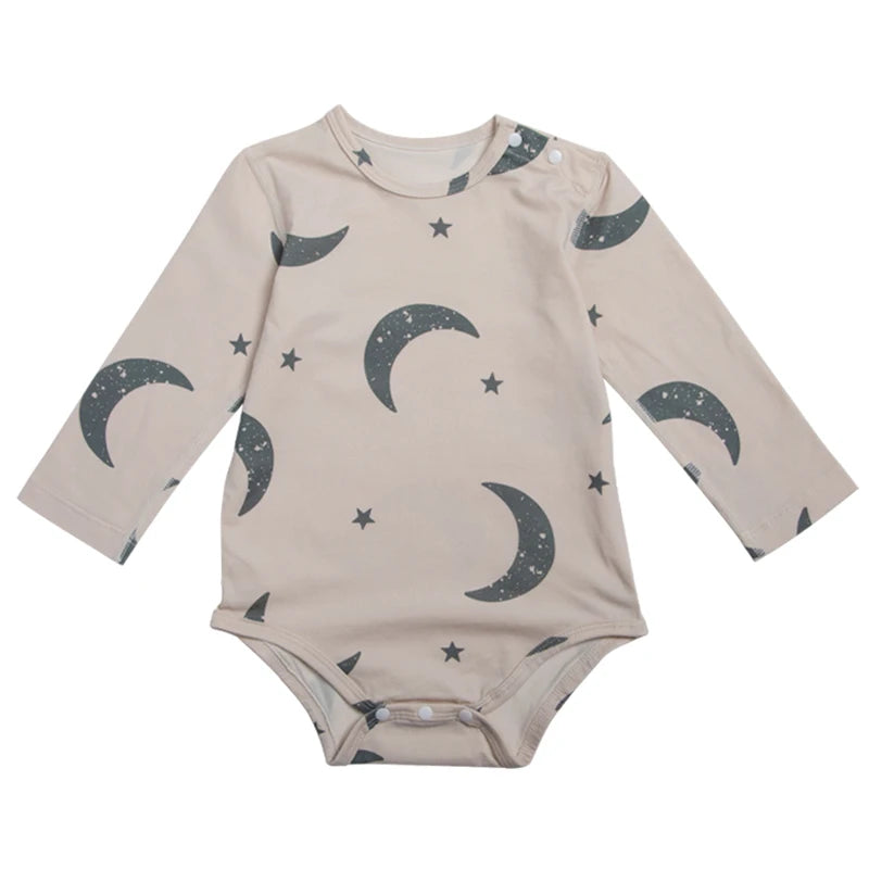 Barboteuse Bébé Fille & Garçon | Coton Doux | Manches Longues | Imprimé Dessin Animé | Nouveau-Né