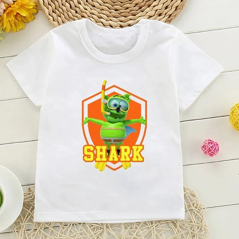 Boys T-Shirts Size 2-10T Baby Boys Girls Gummy Bears T-Shirt Cartoon Funny Casual Kids Clothes Summer Harajuku Children's Clothing