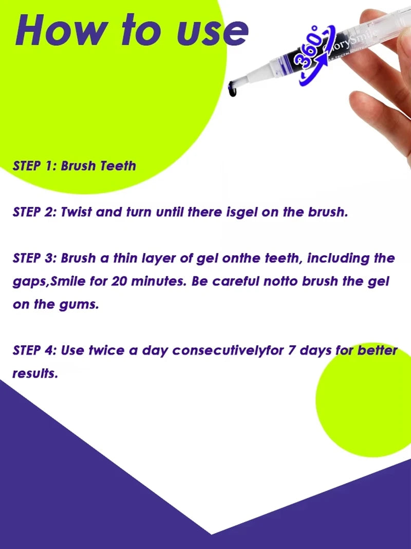 Magical Purple Teeth Whitening Pen, Fresh Breath, Stain Removal, Toothpaste, Oral Deep Cleaning, Teeth Cleaning Essence, Oral Care