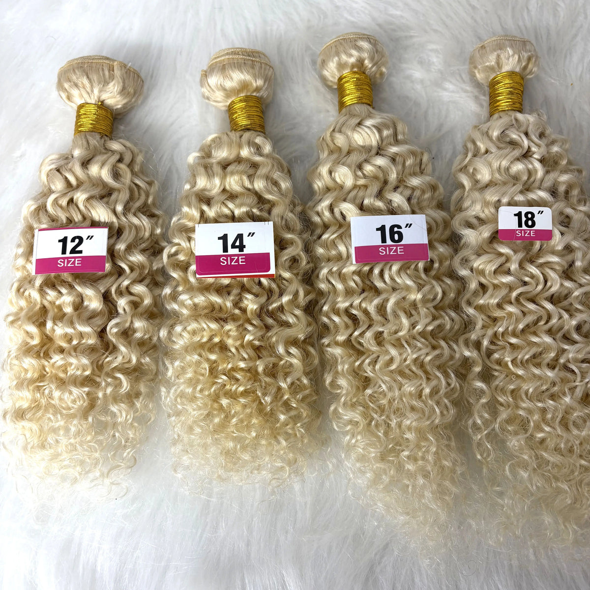 20 22-inch 613# Blonde Jerry Curly Human Hair Bundles 12A Brazilian Remy Raw Deep Wave Curly Human Hair Extensions for Women
