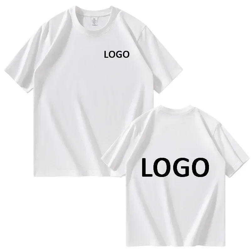 Customized 100% Cotton Printed T-shirts Men Fashion Short Sleeve O-neck Tshirt Women Personality Streetwear Tee Tops Camiseta