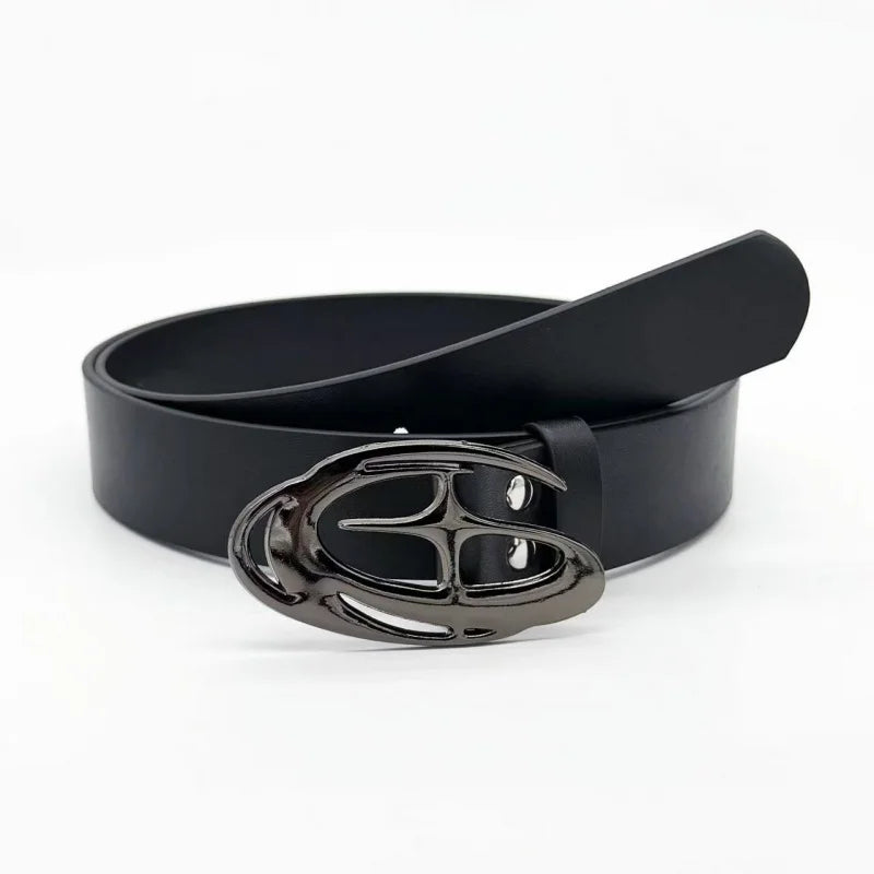 Fashion Women's Two-Piece Belt Set [Black + White] Plus-Size Belt Set, Suitable for Waist Circumference 29.53-37.4 Inches, Decor