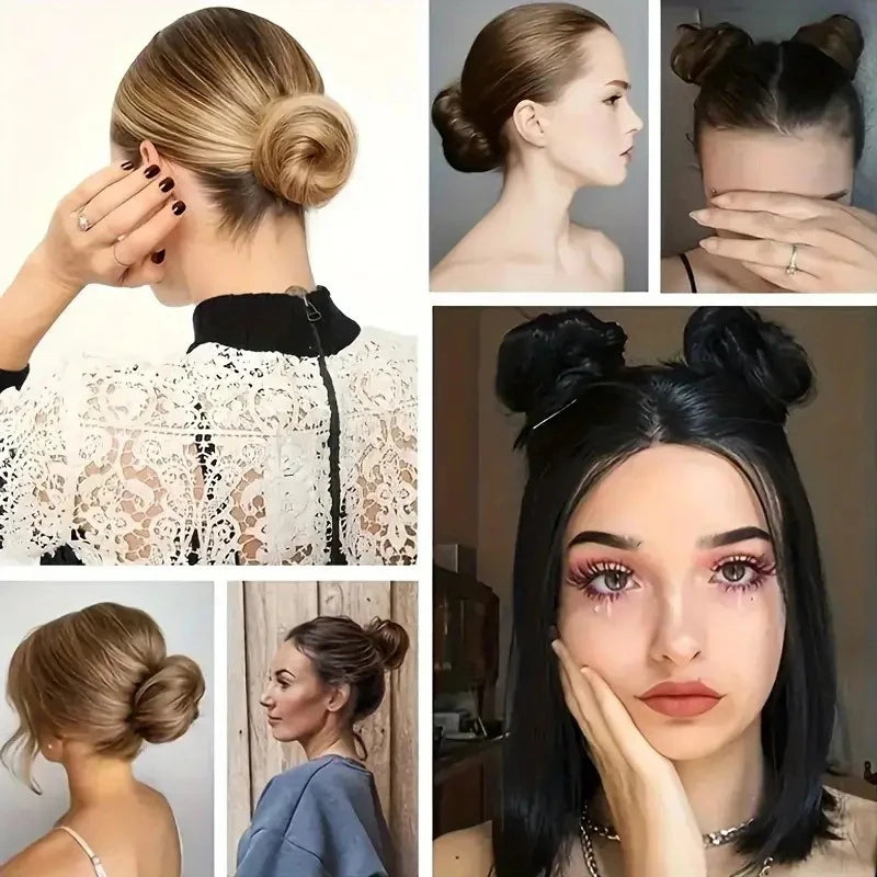 WIGSIN Synthetic Messy Donut Hair Buns Updo Chignon with Elastic Hair Extension for Women Daily Lazy Hair Accessories