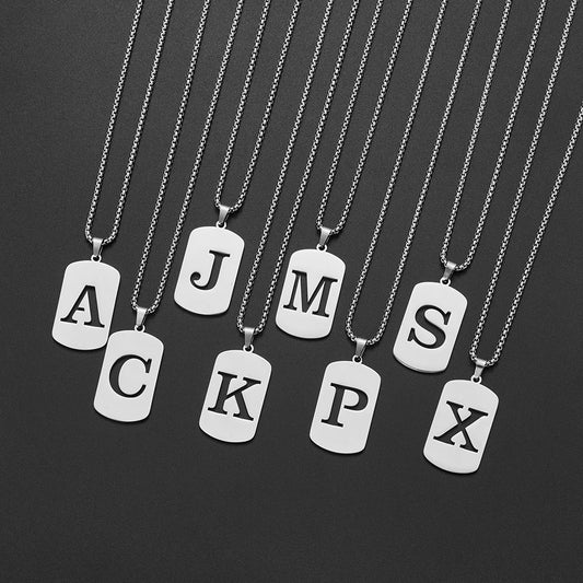 Collier Pendentif Initiale A-Z Délicat | Acier Inoxydable | Bijou Homme & Femme 2024 | Cadeau