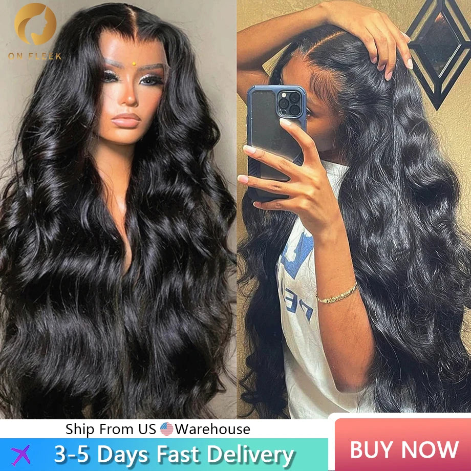 Perruque Body Wave HD Transparent | 30-40 Pouces | 360 & 13x4 & 13x6 Lace Front | Pré-Pluçuée | Femmes Noires