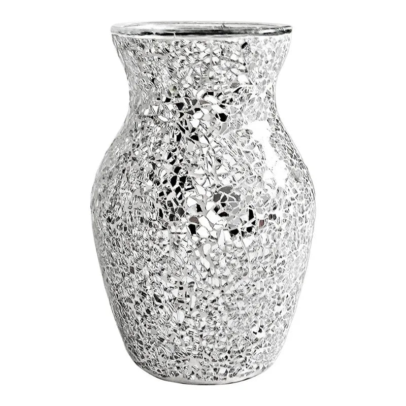 Vase Bohème Mosaïque Verre | Style Européen | Décoration Salon, Chambre & Entrée