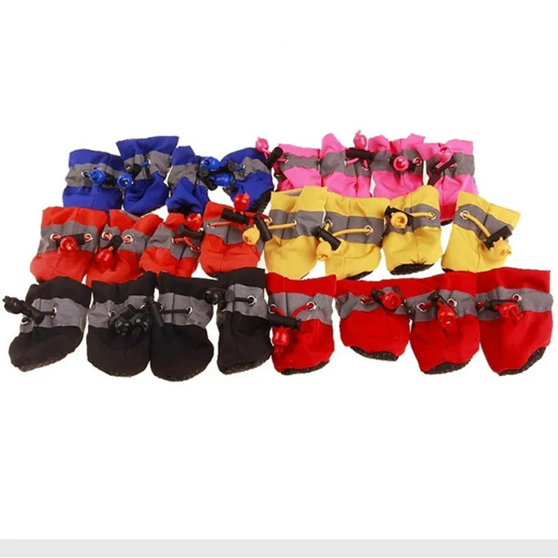 Chaussures Imperméables Chien & Chat | Lot de 4 Bottes Antidérapantes | Accessoire Patte Animal