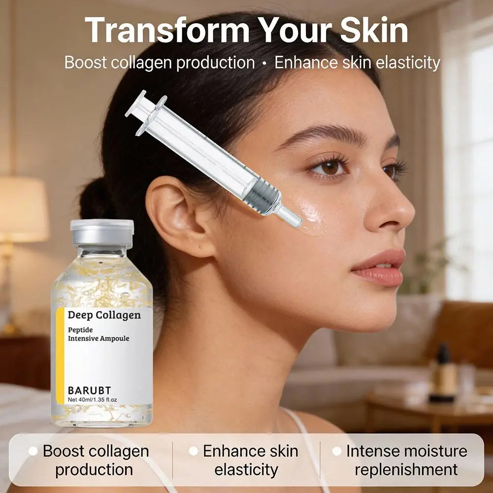 Korean Silk Collagen Essence Serum Deep Peptide Intensive Revitalizing Face Cream Anti-Wrinkle Firming Lifting Skin Care 40ml