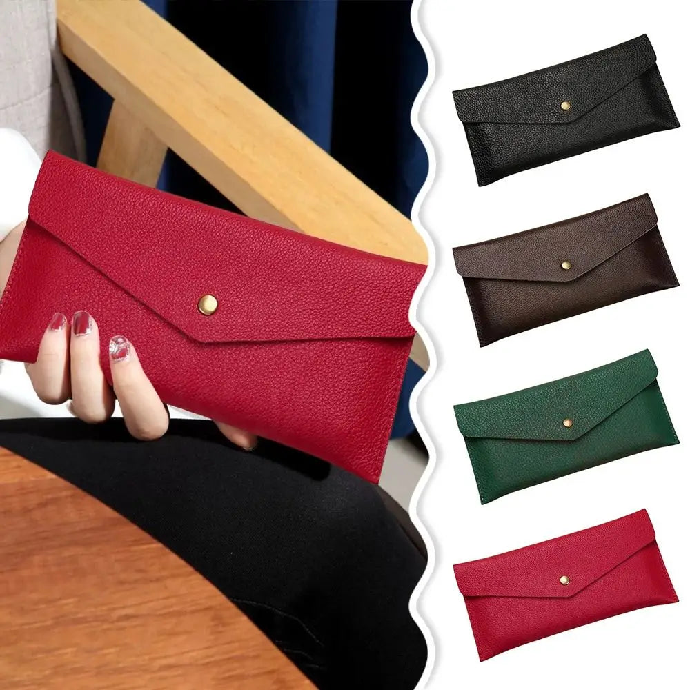 Portefeuille Femme Cuir PU Souple | Une Pièce | Grande Capacité | Porte-Monnaie Long Porte-Cartes