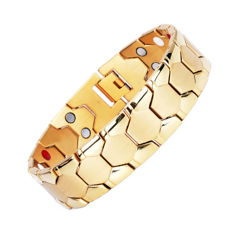 Bracelet Énergie Santé Magnétique Torsadé | Arthrite Thérapie | Aimant Puissant | Cadeau Homme