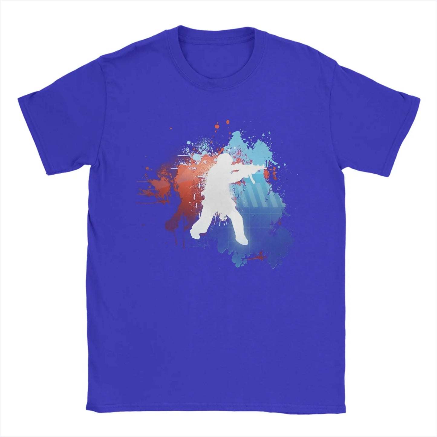 Men's T-Shirts Counters Shooting Striking Go Awesome Cotton Tee Shirt Short Sleeve Game Silhouette T Shirts O Neck Clothes Gift