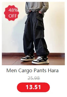 Men's Cargo Pants Fashion Hip Hop Multi-pocket Trousers Trendy Streetwear Solid Sweatpants Casual Trousers for Men