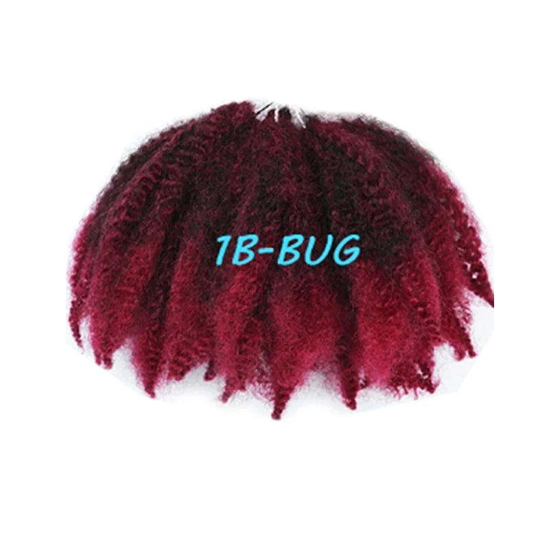Synthetic 8 inch Braids Hair Soft Afro Kinky Twist Crochet Braid Hair Extensions Curl Locks Crochet Braiding Hair