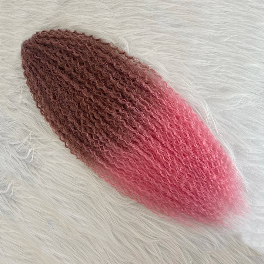 Extensions Crochet Kinky Curly Twist | Ombre Blonde | Water Wave | Synthétique | 20 Pouces | Femme