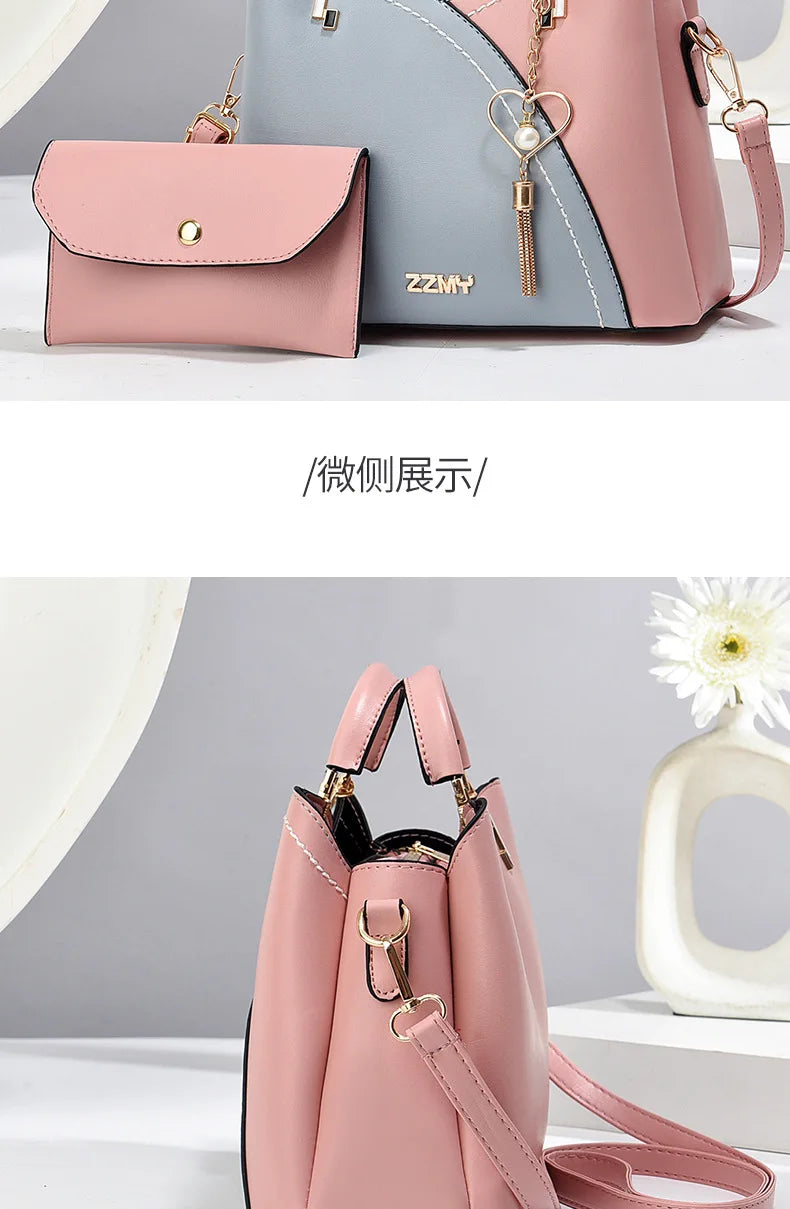 Elegant Handbag for Women Luxury Designer Top-Handle Bags High Quality PU Leather Ladies Shoulder Crossbody Bag Casual Tote Sac