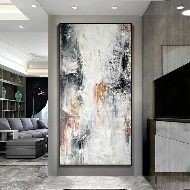 Peinture Huile Paysage Abstrait | Grand Format | Canvas Mural | Sans Cadre | Décoration Salon & Maison