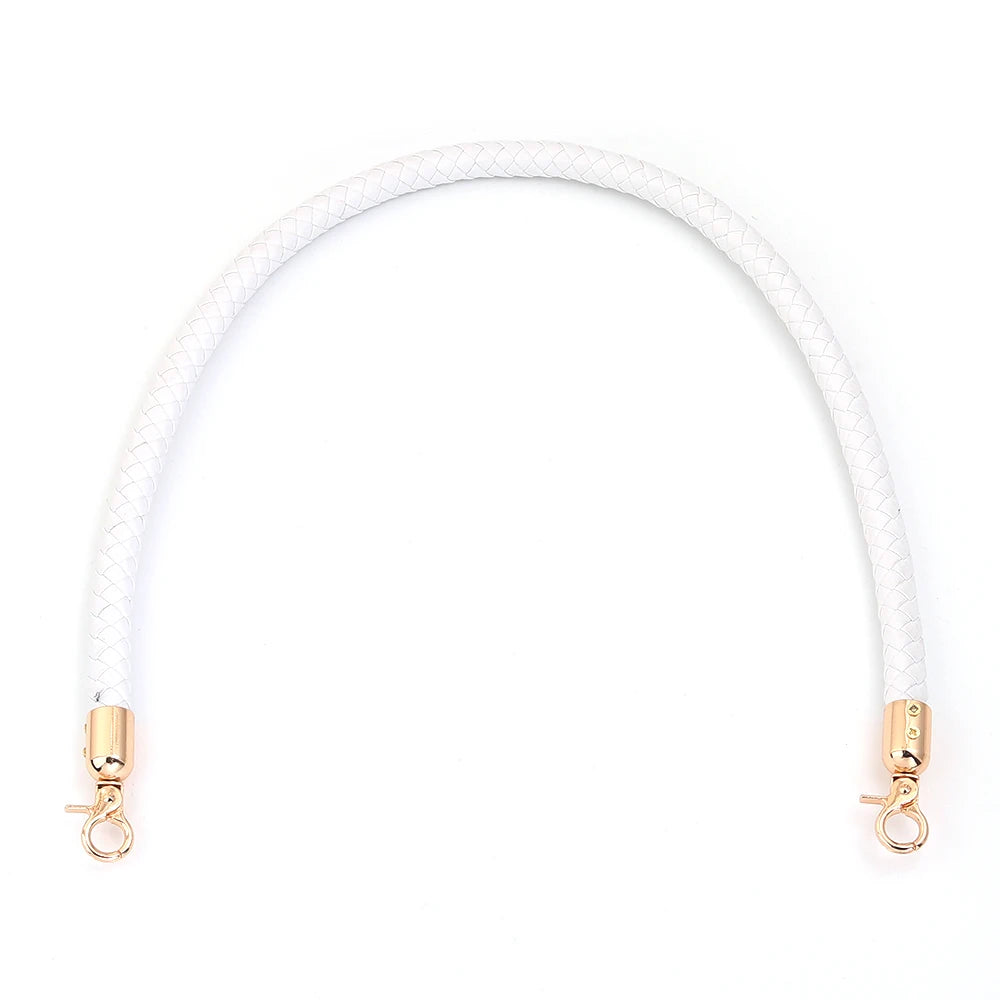 30/60cm Fashion PU Leather Woven Handbag Handles Metal Buckle for Women Bag Purse Replace Shoulder Strap Handle Bag Accessories