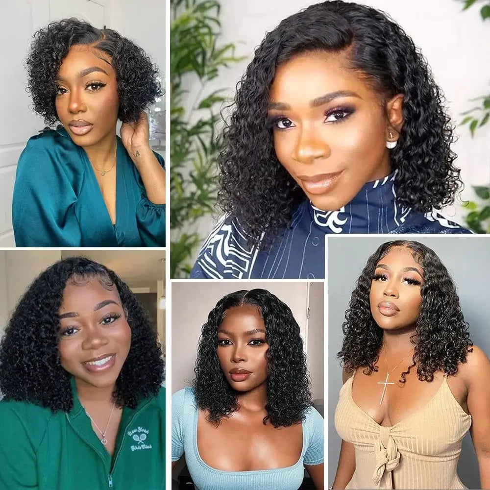 Perruque Kinky Curly Brésilienne | 5x5 HD Lace Closure Transparente | 300% Densité | Vierge Haute Qualité