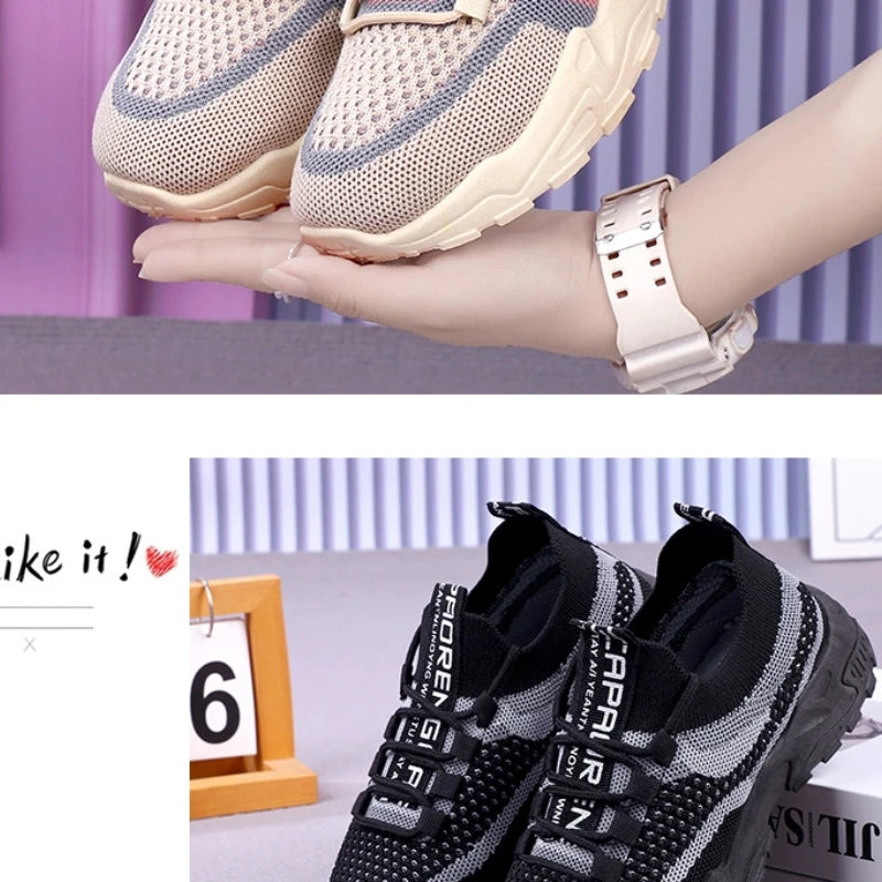 Sneakers Chunky Femme 2025 | Mesh Respirant Semelle Souple | Running & Sport Casual Printemps-Automne