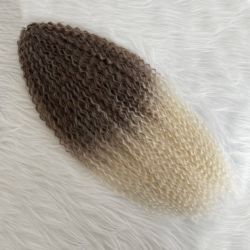 Extensions Crochet Kinky Curly Twist | Ombre Blonde | Water Wave | Synthétique | 20 Pouces | Femme