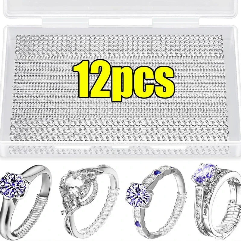Adjust Invisible Ring Size Reducer Tools Spiral Spring Based Rings Adjust Transparent Tightener Resizing Tools Jewelry Guard