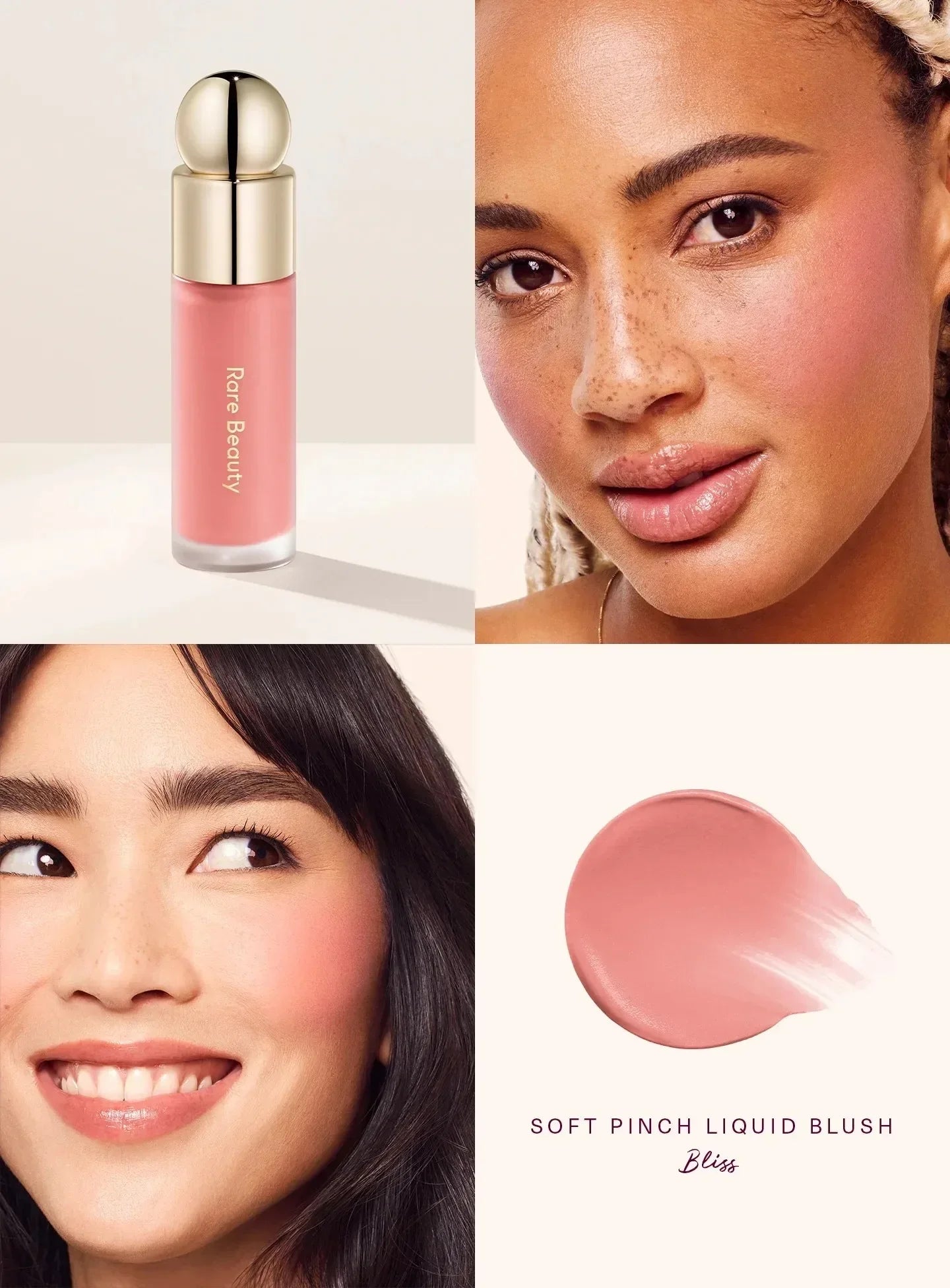 Rare Beauty Love Encourage Believe Virtue Hope Grateful Happy Joy Lucky Worth Blush Plump Seamless High-impact Weightless Makeup