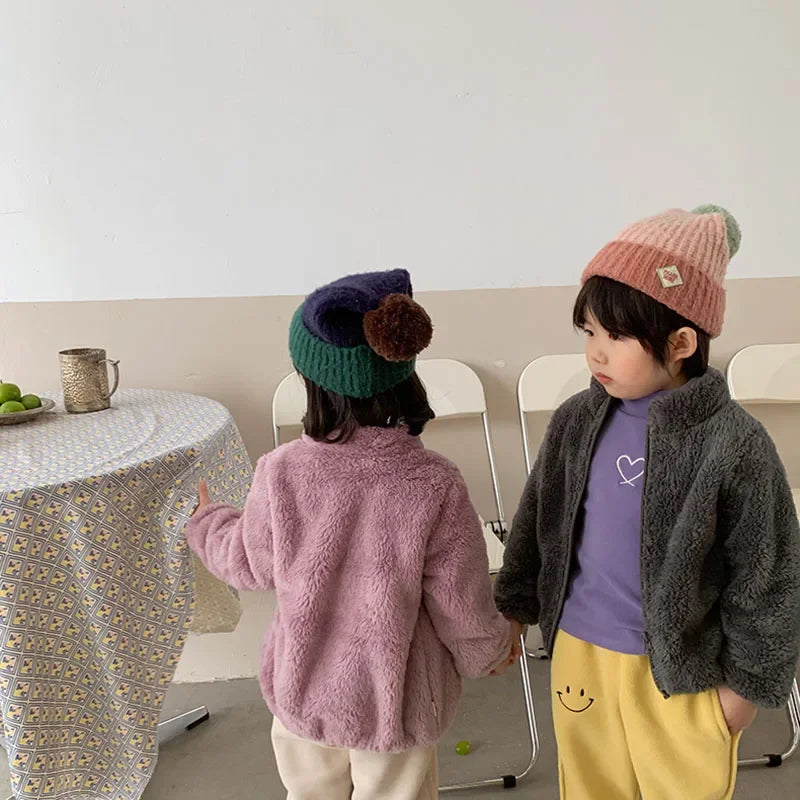 Manteau Enfant 2025 | Veste Polaire Chaude Garçon Fille | Printemps-Automne-Hiver Bébé