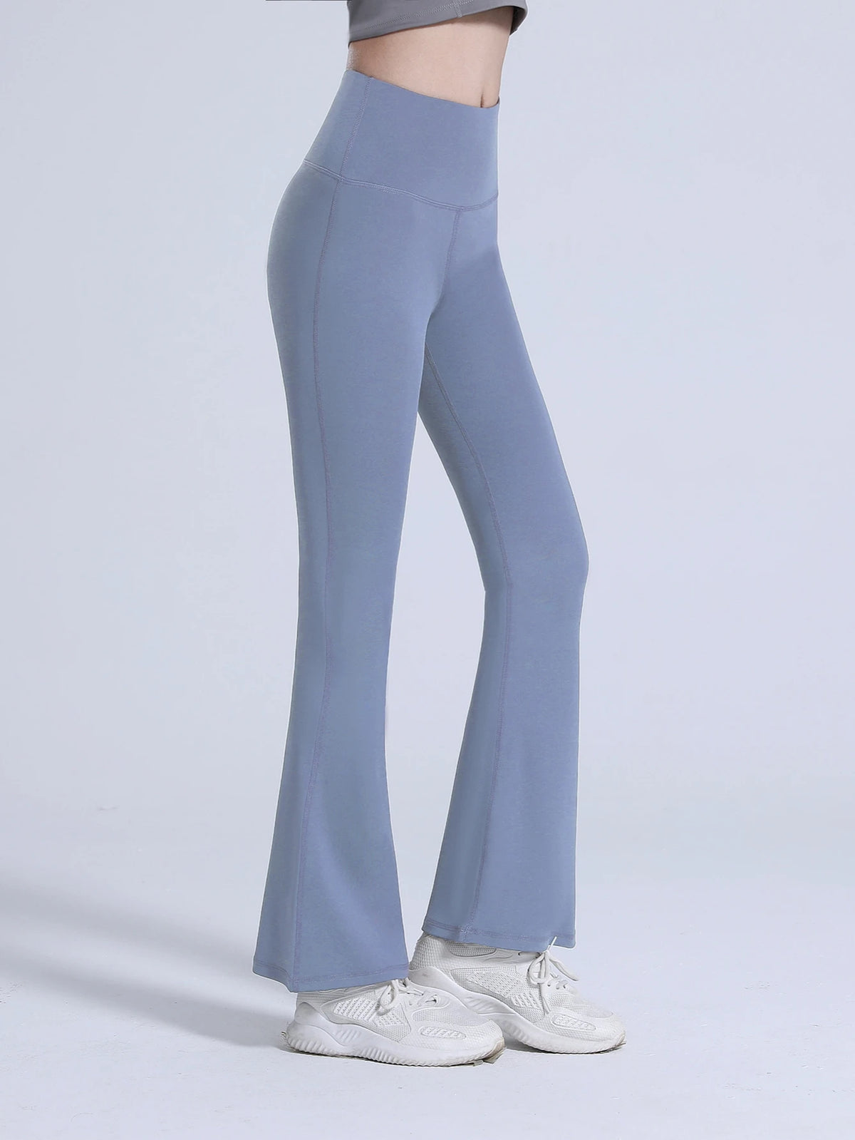 New Wide Leg Yoga Pants Women's High Waist Lift Hip Flare Sports Leggings Naked Casual Running Loose Bell-bottomed Pants